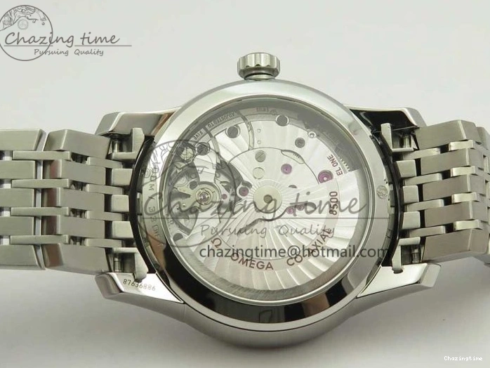0510 De Ville Hour Vision 41mm SS VSF 1:1 Best Edition White Dial on SS Bracelet A8500 Super Clone Casual 7946